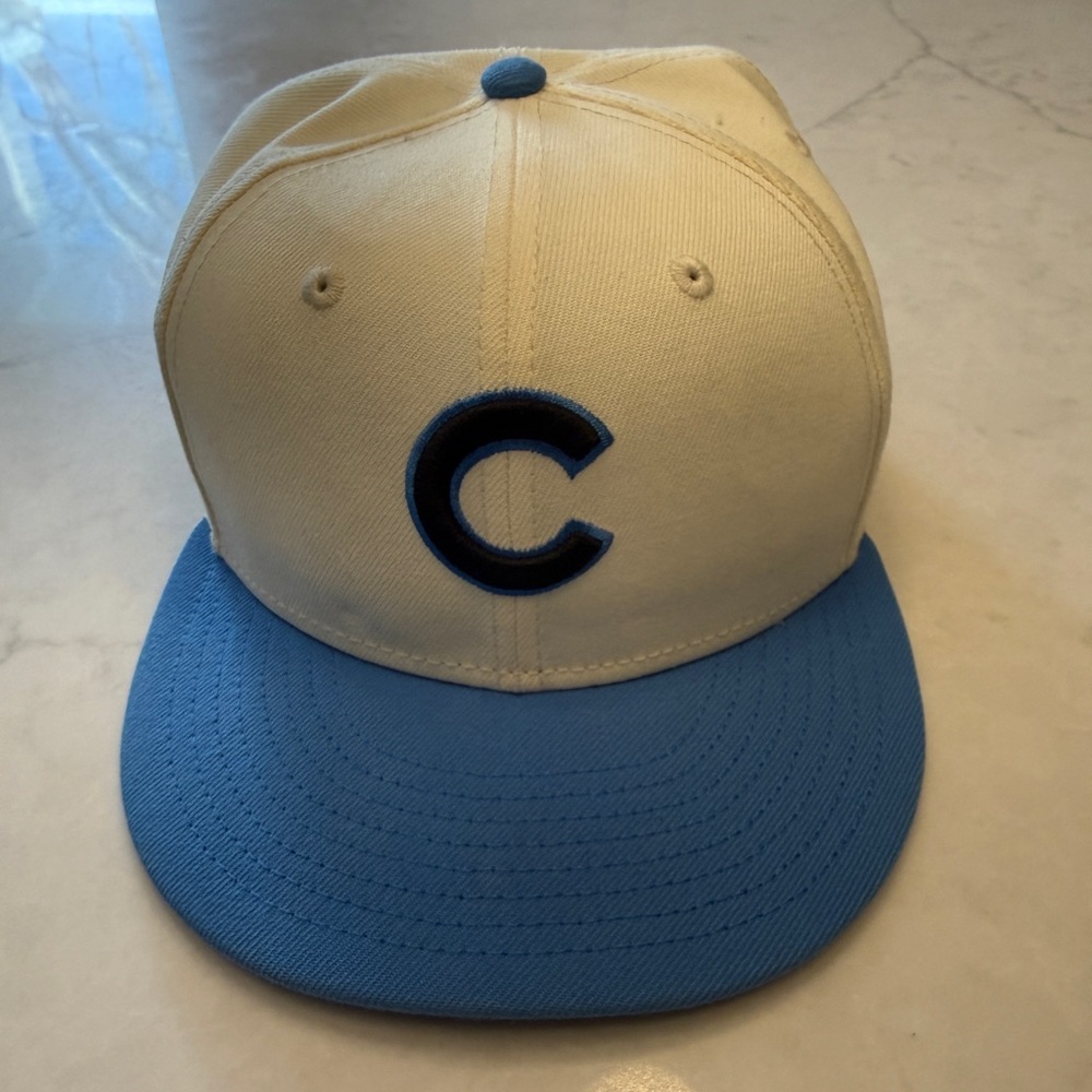 Next Era 59FIFTY Chicago Cubs Fitted Hat - Size 7.5 - Blue/Cream